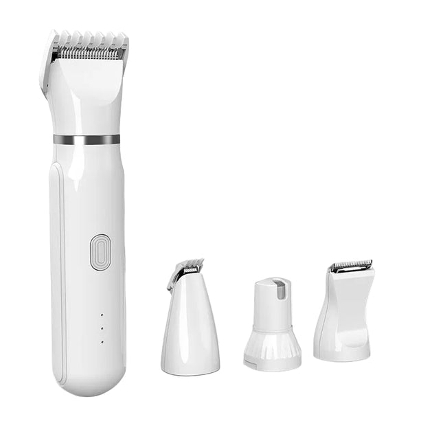 Portable USB Rechargeable 4-in-1 Dog & Cat Grooming Clippers with Nail Grinder and Precision Trimmer