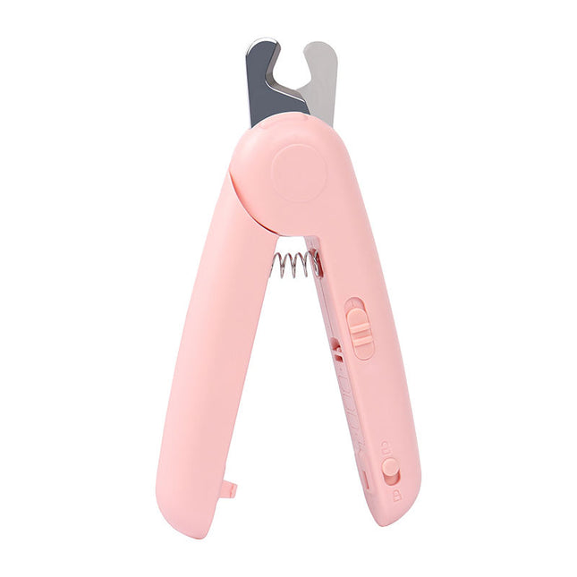 Portable LED Pet Nail Trimmer with Precision Stainless Steel Blades for Cats, Dogs and Small Animals