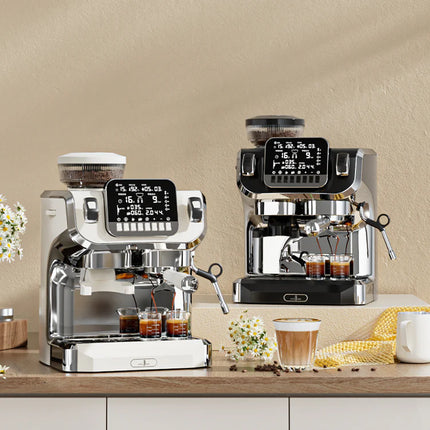 Professional Bean-to-Cup Espresso Maker with Steam Frother, 2L Water Reservoir & 15-Bar Pressure