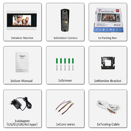 Smart Video Doorbell Intercom System with 10 Inch IPS Display, Tuya App, Night Vision & Weather Display