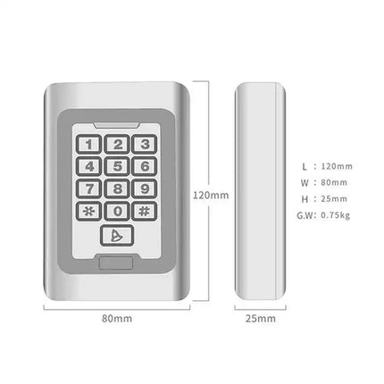 Standalone Waterproof RFID & Keypad Door Access Control System with 2000 User Capacity