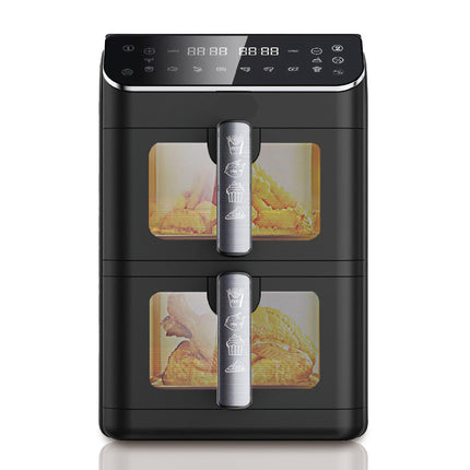 Dual Basket 6L + 6L Digital Air Fryer with Touch Control and Sync Cooking