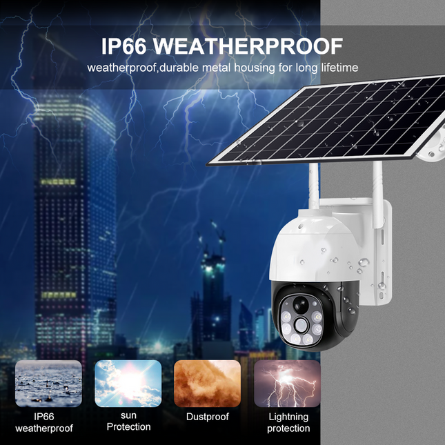 Solar Powered Wireless Outdoor Security Camera with Smart Alerts & Two-Way Talk