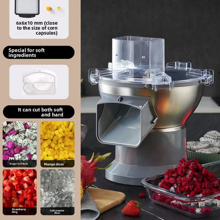 Commercial Electric Food Processor 200W with Stainless Steel Bowl and Large Feed Chute