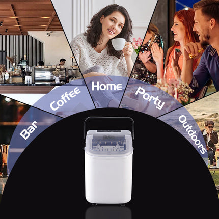 Portable 1.1L Mini Ice Maker – Compact Countertop Bullet Ice Cube Machine for Home & Office