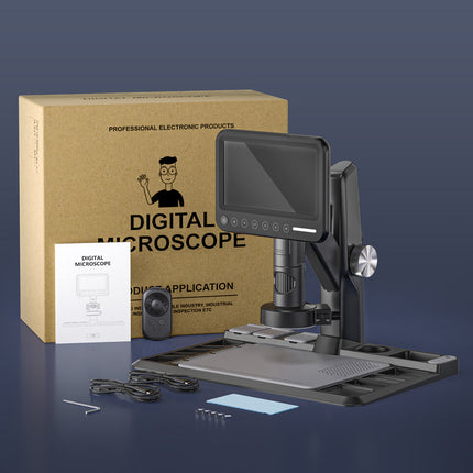 7” Portable Digital Microscope with Rechargeable Battery, Full HD Recording & High-Resolution Camera