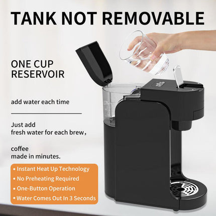Portable Capsule Espresso Coffee Machine with 20 Bar Pressure and 0.8L Water Tank