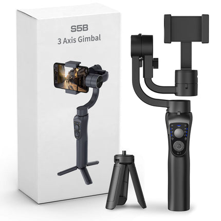 Portable 3-Axis Smartphone Gimbal Stabilizer with Anti-Shake, Object Tracking and Built-In Tripod