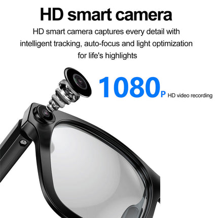 Smart Glasses with Bluetooth Noise-Cancelling Mic AI Features & LED Visibility