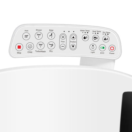 Modern Smart Bidet Toilet Seat with Heated Seat, Adjustable Butt & Feminine Wash, Warm Air Dryer, and Deodorizer