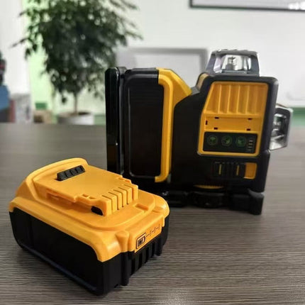 Professional 12-Line Green Beam Laser Level with Triple 360° Coverage & Self-Leveling System