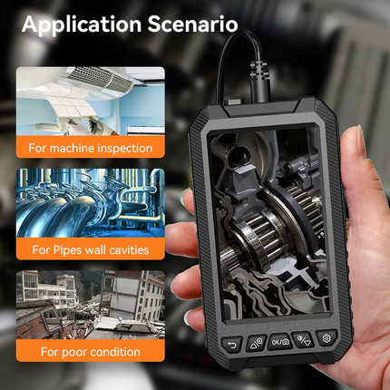 1080P HD Borescope Camera with 5-Inch Display, Dual Viewing Angles & IP67 Waterproof Probe