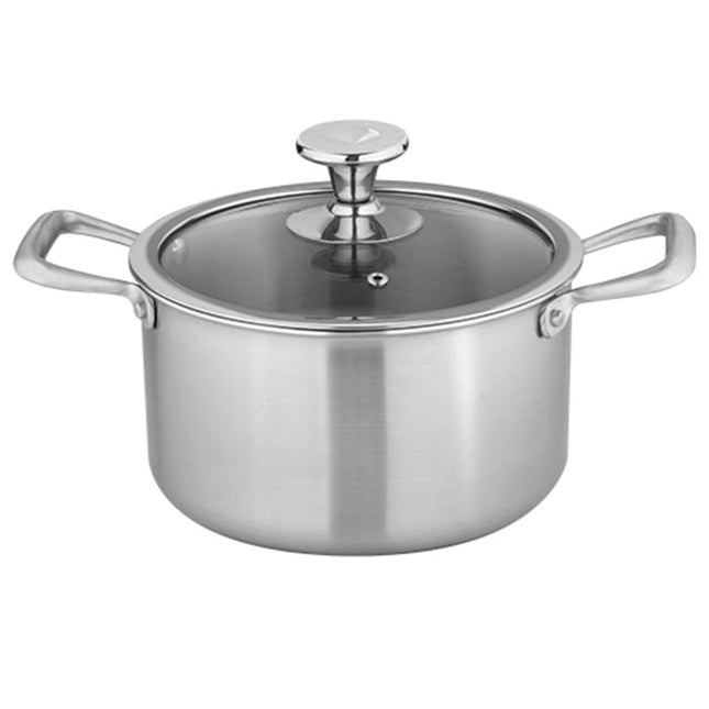 24cm Premium Titanium Cooking Pot with Tempered Glass Cover – Induction Ready