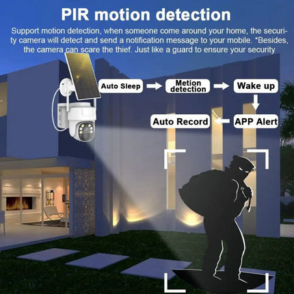 Solar-Powered Outdoor Security Camera with Pan-Tilt Control, 5MP Clarity & Smart Motion Detection