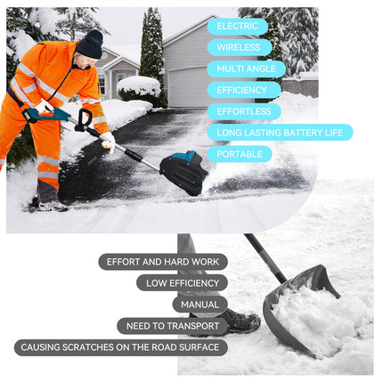 Cordless 20V Snow Remover with 2Ah Battery and Quick Charging System