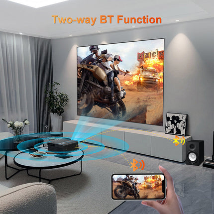 Full HD 1080P Smart Projector with Auto Focus, Android 11, WiFi, Bluetooth & Adjustable Stand