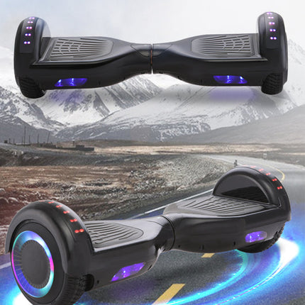 Portable 6.5" Electric Hoverboard with Dual-System Control, LED Lights & Bluetooth Speakers