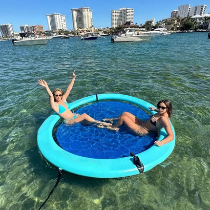 8ft Inflatable Floating Dock Platform – Durable PVC with Pump & Carry Bag