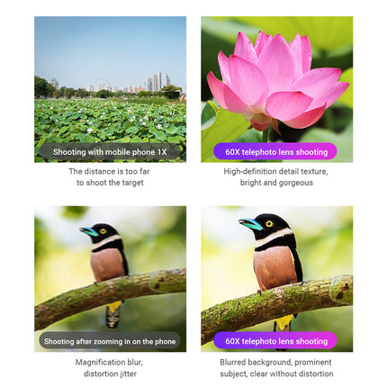 Ultra Zoom Smartphone Telescope Lens with Stable Tripod for Photography