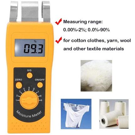 Handheld Fabric Moisture Analyzer with Digital LCD Screen