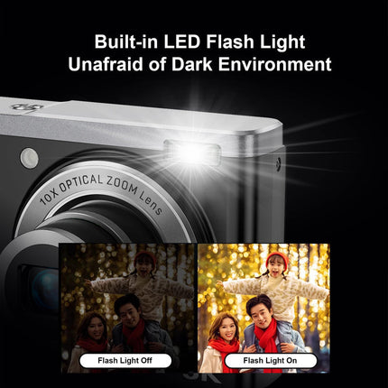 Portable 5K Action Camera with Dual CMOS Sensors, 2.8-inch Touchscreen and 256GB Storage Support