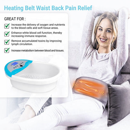 Portable Ionic Foot Spa Detox System with Infrared Waist Belt and Electrode Pads