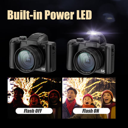 Portable 5K Digital Camera with Dual Sony Sensors and 3.2" Touchscreen Display