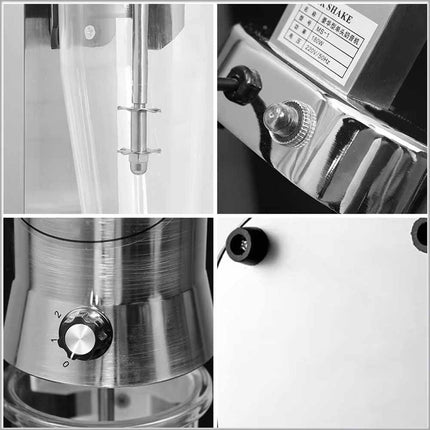Stainless Steel Double Cup Milkshake Maker 2 Speed 180W Commercial Countertop Mixer