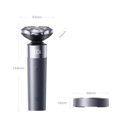 Compact Cordless Electric Shaver with 3D Floating Rotary Head