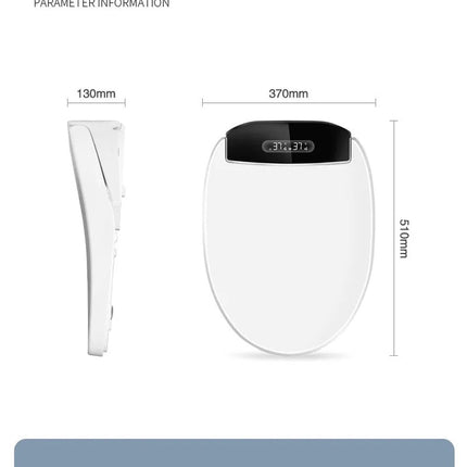 Luxury Smart Toilet Seat with Heated Seat, Female Cleaning, Ventilation & Soft-Close Lid