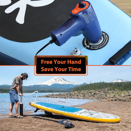 Portable 12V SUP Paddle Board Electric Pump with Nozzle and 3m Cable