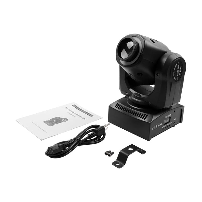 50W LED Moving Head Stage Light with Patterns, RGB Effects and DMX Control for DJ, Party and Event Lighting