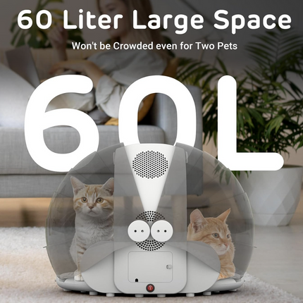 Foldable Pet Hair Dryer Box with Adjustable Temperature and 4 Wind Speeds for Cats and Small Dogs