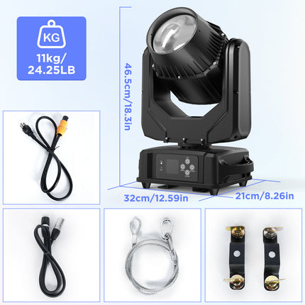 Professional IP65 250W LED Moving Head Beam Light for Outdoor Events with DMX, Prism & Color Effects
