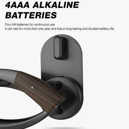 Smart RFID Door Lock with Mechanical Emergency Key, Stainless Steel Latch for Hotels and Apartments