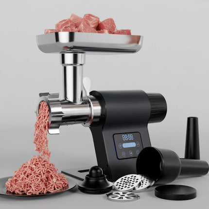 Professional Quiet Motor Meat Chopper with Variable Speed Dial and Precision Blade System