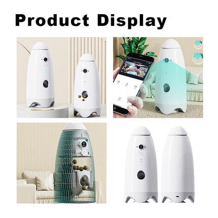 Automatic Pet Food Dispenser with HD WiFi Camera & 2-Way Audio for Cats and Dogs