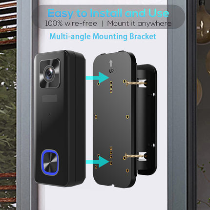 Wireless 5MP Video Doorbell Camera with PIR Motion Alerts, 2-Way Talk & 4-6 Month Battery Life