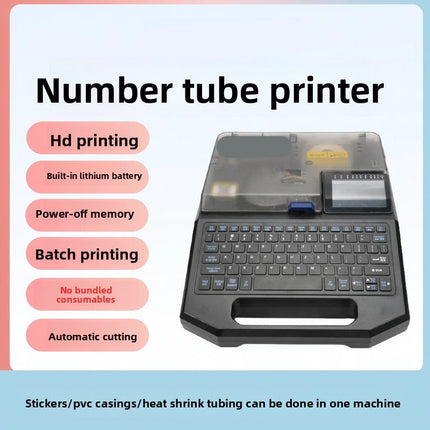 Portable Thermal Transfer Label Printer with 300 DPI Print Resolution and Multi-Material Support