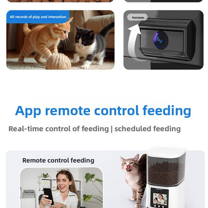 Automatic Pet Feeder 5L with Camera, App Remote Control & Two-Way Video Call for Cats and Dogs