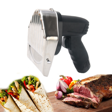 Portable Electric Shawarma Kebab Slicer with Adjustable Blade and Rechargeable Battery