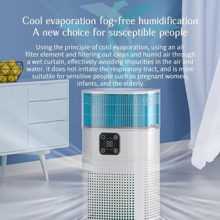 Portable Air Purifier 12W with 70m³/h CADR, 3 Speeds & 8-Hour Timer