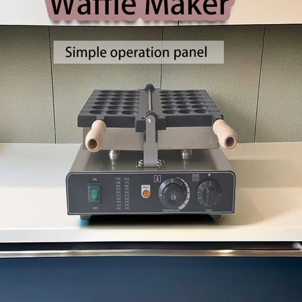 1600W Bubble Waffle Iron – Stainless Steel Commercial Snack Maker with Non-Stick Molds & Wide Temperature Control (50–300°C)