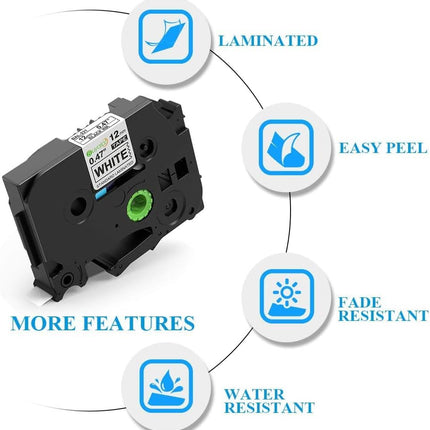 Portable Thermal Transfer Label Printer 203 DPI with Type-C Power & 6-12mm Tape Support