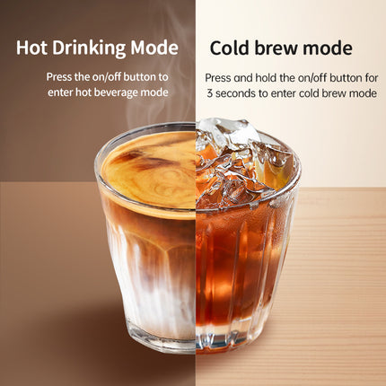 Stainless Steel Coffee Machine with 19 Bar Pressure for Capsules and Ground Coffee