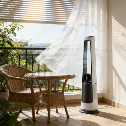 Bladeless Tower Fan 39-Inch with 12 Speed Levels, 70° Oscillation and Timer