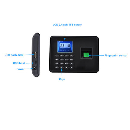 Fingerprint Time Attendance Device with 1000 User Capacity and USB Data Export
