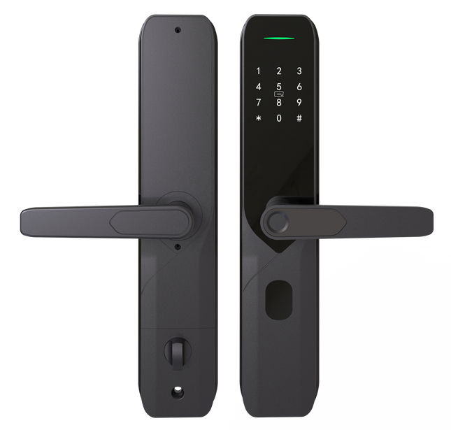 Smart Fingerprint Door Lock with Bluetooth App, Password, Card & Mechanical Key for 38-100mm Doors