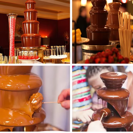 Electric Chocolate Fountain Machine with 4 Layers 300W Dessert Fountain for Entertaining