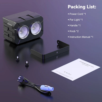 RGBW COB LED Stage Par Light – 2-Eye DMX512 & Sound-Activated Party and Event Lighting